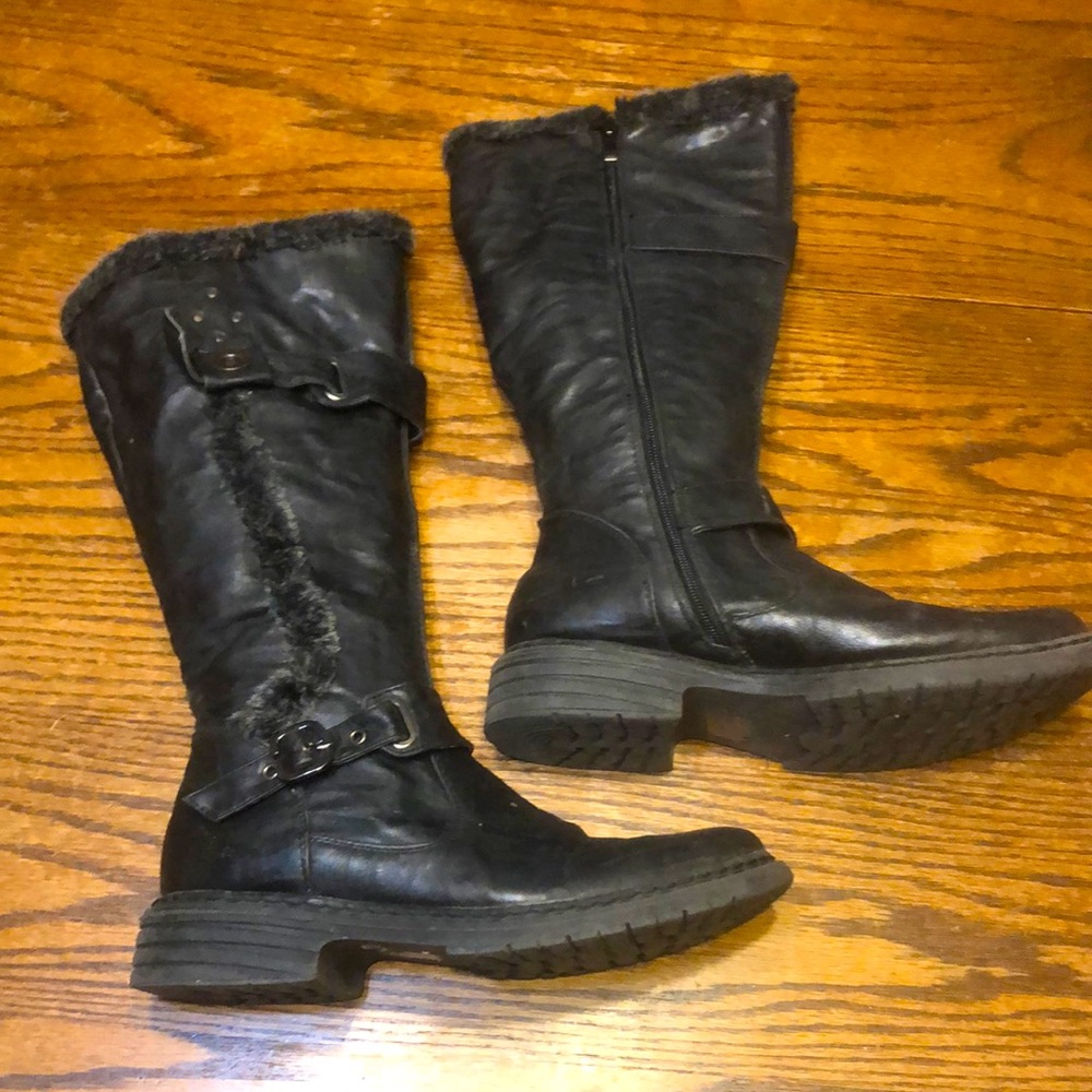 Bucco Capensis velvet lined  fur trimmed boots